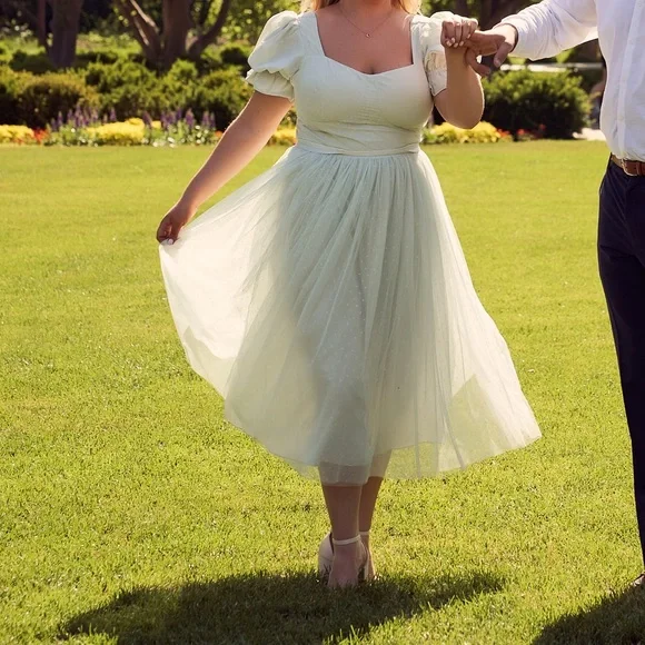 Ballerina Dress in Seafoam Green - Picture 2 of 3